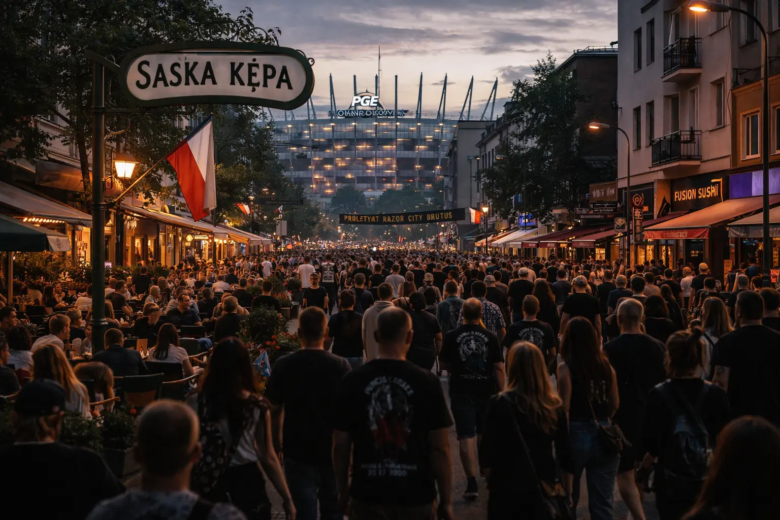 Saska Kepa Warsaw, before a concert